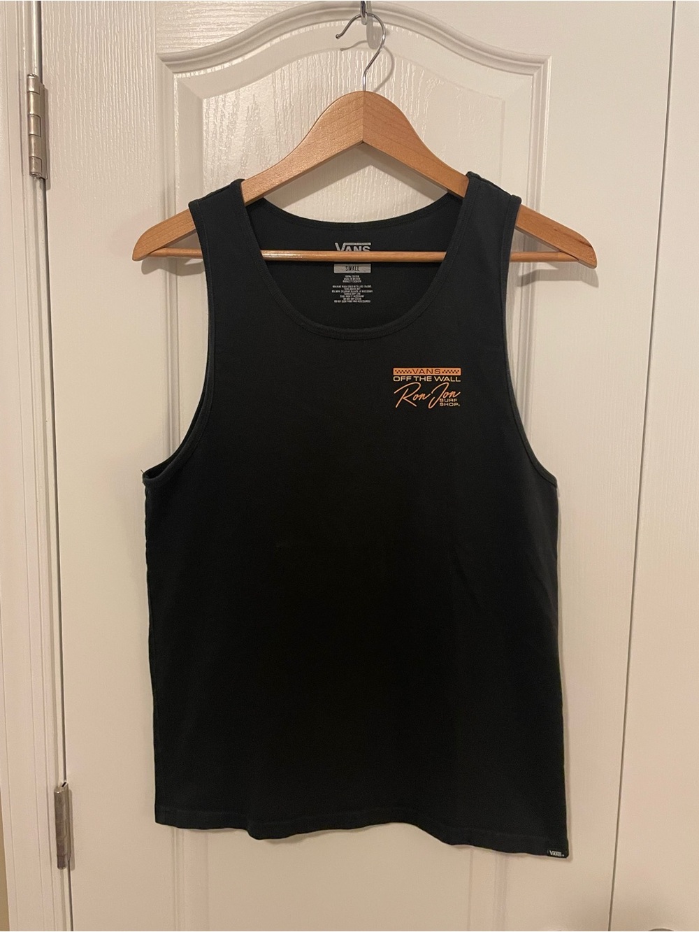 Rare Vans Ron Jon Collab Men's Black Graphic Tank Top
